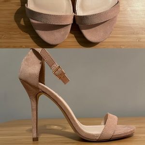 Lulus Elsi Mauve Suede Single Strap Heels